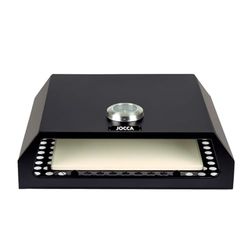 JOCCA - Stainless Steel Pizza Oven for BBQ | Ready in 4 Min | For BBQ | No Assembly | Carry Handles | [Energy Class E], Black