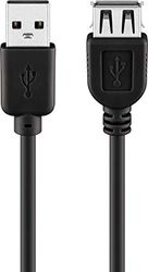 Wentronic Câble USB 3.0 Fiche A / Prise A 0,3m Noir (Import Allemagne)