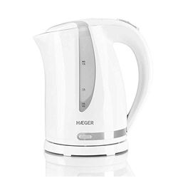 HAEGER Whiteness Electric Kettle 1.7 Litre, 2200 W, 360° Rotating Base, Concealed Stainless Steel Resistance, Boil Dry Protection, Automatic Shut-Off