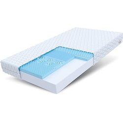 FDM Burgoss Colchón de Espuma, Polyester, Blanco, 120 x 200 cm
