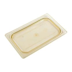 Cambro Amber 1/4 tamaño plano H-Pan cubierta sin mango