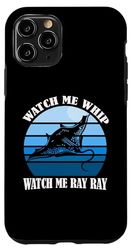 Funny Retro Vintage Watch Me Whip Manta Ray Lover Custodia per iPhone 11 Pro