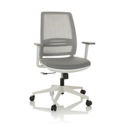 hjh OFFICE Silla de Oficina ergonómica Profondo Eco W Silla giratoria Transpirable con Apoyo Lumbar Regulable, Malla/Tejido Gris