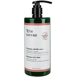 Tahe Nature Shampoo senza solfati per capelli secchi con polifenoli naturali, oli di cocco, lino e soia, 750 ml