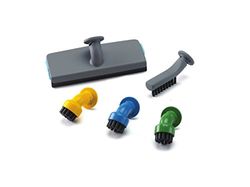 BLACK+DECKER FSMHBA-XJ SET DI ACCESSORI PER LA PULIZIA DEL BAGNO - 3 spazzoline rotonde per vari utilizzi, accessorio per la pulizia di fughe, accessorio per pulizia vetri