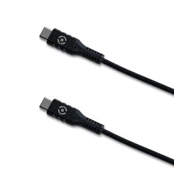 USB-C naar USB-C kabel, 60 W, 1 m, zwart, ideaal voor het snel opladen en overdragen van gegevens naar compatibele apparaten.