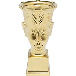 Kare Vase décoratif Rosto - Doré - Hauteur de l'article : 31 cm