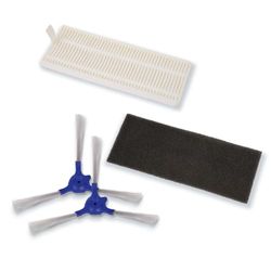 Rowenta Set of 2 Filters and 2 Brushes for Explorer Series 40 and 20 ZR720002 2 Side Brushes and 2 Filters with Allergy Care Filter for Explorer Robot Series 40 and 20, White