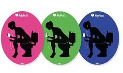 Your Design Sticker WC - MyPott, Vert, 30 x 40 cm