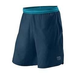 Wilson Homme Short, POWER 8 SHORT, Polyester/Spandex, Bleu (Majolica Blue), Taille XXL, WRA789303XX