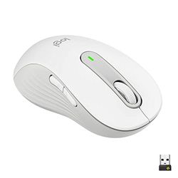 Logitech Signature M650 L Left Wireless Mouse - For Large Sized Left Hands, 2-Year Battery, Silent Clicks, Customisable Side Buttons, Bluetooth, for PC/Mac/Multi-Device/Chromebook - White