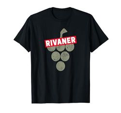 Rivaner Vine Vintage Bebedor de vino y enólogo Diseño de uva Camiseta