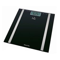 Jata 531 - Báscula de Baño Digital Grasa Corporal, Pantalla LCD, Alta precisión, Capacidad de 180 kg, Plataforma de Vidrio, Apagado Automático, Negro