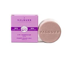 Valquer champô e condicionador sólido 2 em 1 de cebola. Limpa, nutre, suaviza e estimula o crescimento empilhar com extrato de cebola. Todo o tipo de cabelo. Ingredientes naturais e vegan. 70 g.