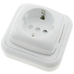 BeMatik ME044 Schuko-stopcontact met frame 80 x 80 mm wit