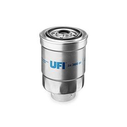 UFI Filtro de gasóleo, 24.366.00, filtro de combustível diesel de substituição, adequado para carros, adequado para modelos de motor asiático, Bedrod, Chevrolet, Dodge, Holden, Hyndai e Kia