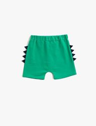 Koton Babyboy Applique Detail Shorts Back Printed Detail Elastische Tailleband, groen (750), 2-3 Jaar