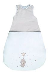 roba Saco de Dormir Bebe 90 cm - Happyfant - 4 Estaciones (Verano e Invierno) - 6-18 Meses - Saquito de Algodón - Motivo de Elefantes - Blanco/Beige