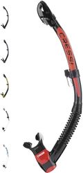 Cressi Ithaca Ultra Snorkel, torr luftare för dykning och snorkling Unisex vuxen, svart/röd, unik