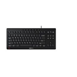 CHERRY STREAM KEYBOARD WIRELESS, Clavier sans fil, Disposition EU (QWERTY), Connexion radio 2,4 GHz, Touches silencieuses, Design plat, Alimenté par batterie, Noir