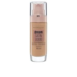 MAYBELLINE Base de maquilhagem hidratante com ácido hialurónico e ólageno, para peles de tom claro, tom 60 caramel, 30 ml (embalagem de 1)