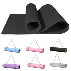 Good Nite Yogamat, oefenmat, fitnessmat, extra dikke antislip trainingsmatten voor sport, pilates, gymnastiekmatten, vloer/fitness-weerstandsmat met draagriem