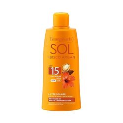 Bottega Verde, SOL Hibiskus Argan - Mleko słoneczne - chroni i wzmacnia opaleniznę - olejem hibiskusowym i olejem arganowym - Średnia ochrona SPF15 (200 ml)