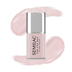 Semilac One Step 3-i-1 UV nagellack S259 naken glitter beige 7 ml