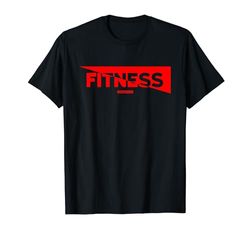 Design moderno per fitness, rosso, palestra, allenamento, alla moda, uomini e donne Maglietta
