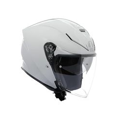 AGV - K5 JET EVO E2206, Jet Unisex Motorbike Helmet, Carbon and Glass Fibre Open Face Motorcycle Helmet, with Scratch Resistant and Anti-UV Visor, Stelvio White, M