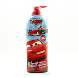 Cars Kids 2-in-1 Bubble Bath & Shampoo with Pump Dispenser – Gentle, Paraben-Free Bath & Hair Wash with Vitamin E & A, pH Balanced for Sensitive Skin - Lightly Scented, For Children Aged 6+, 1L
