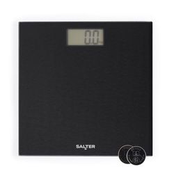 Salter Digital badrumsvåg – elektronisk digital kroppsviktsvåg, 180 kg/28 st 3 lb, LCD lättläst display, uppträdande omedelbara mätvärden, inklusive batterier, texturerad glasplattform