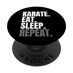 Karate Eat Sleep Repeat Shirt, Karate, Karate Shirt For Men PopSockets Swappable PopGrip