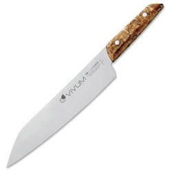 F.DICK VIVUM kockkniv (kockkniv med 21 cm blad, med björkträhandtag, 58 HRC, böjd kant, kökskniv) 83647212H