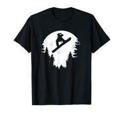 Snowboarder di sport invernali Moon Maglietta