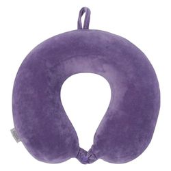 TOTTO - Oreiller de Voyage pour Le Cou, modèle Pylot, Almoahada de Cou, avec Mousse à mémoire de Forme, Adaptable, Texture Douce, Support Ergonomique, Broche pour sécuriser l'oreiller au Cou, Couleur