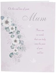 Regal Publishing C80803 Classic Symapthy Card Triest verlies van je moeder, grijs|wit|roze, 8 x 6 inch