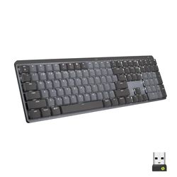 Logitech MX Mechanical Tastiera Retroilluminata Wireless Performance, Switch Tattili Silenziosi, Layout Inglese QWERTY - Grigio