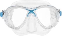 Cressi Marea Jr, Maschera Subacquea a Due Vetri Separati Unisex Bambini, Trasparente/Blu, Taglia Unica
