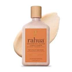 Rahua Enchanted Island Après-shampoing à la biotine, 25 ml, soutient la force, la croissance et la brillance des cheveux, tous types de cheveux, vitamine C, E, A, B6, parfum noix de coco et goyave,