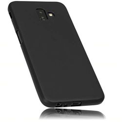 mumbi skal kompatibel med Samsung Galaxy J6+ mobiltelefon fodral mobiltelefonskal, svart