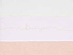 Laken wieg 75x100cm Love you pale pink