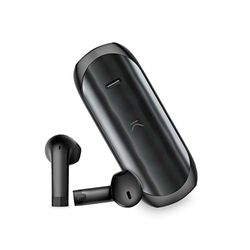 KSIX Auriculares inalámbricos Halley, Recogimiento Auricular magnético, hasta 24h autonomía, Superficie táctil, Ergonómicos, Vidrio Templado, Negro Brillo