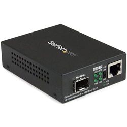 StarTech.com Gigabit ethernet glasvezel media converter met open SFP slot - ondersteunt 10/100/1000 netwerken (MCM1110SFP)
