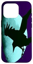 Nocturnal Raven Once In A Blue Moon Halloween Art Case for iPhone 16 Pro