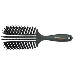HERCULES SÄGEMANN - 9145 Flexy Shape hair brush, flexible, gentle natural hair brush, boar bristles with nylon pins, detangling brush for long hair, wide