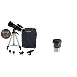 Celestron Travelscope 70 + Celestron Raccordo Foto Universale C/Innesto per Fotocamere Reflex, 31.8 mm, Nero
