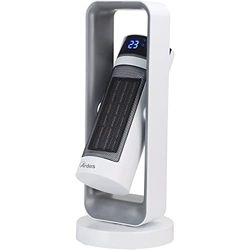 ARDES AR4P20 OBLIVION keramische ventilatorkachel met automatische verticale oscillatie - oscillerende ventilatorkachel met 12-uurs timer - digitale stille ventilatorkachel - afstandsbediening en