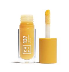 3INA MAKEUP - The Color Lip Oil 137 - Amarillo Miel - Bálsamo de Labios con 24h de Hidratación & Ácido Hialurónico - Aceite Labial Efecto Voluminizador - Brillo de Labios - Vegan - Cruelty Free
