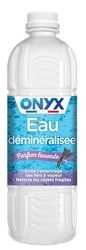 Onyx - Eau Déminéralisée - Fer à Repasser, Lisseur à Vapeur, Décolleuse à Papier Peint, Auto - 100% d’Ingrédients d’Origine Naturelle - Fabrication Française - 1L - Parfum Lavande